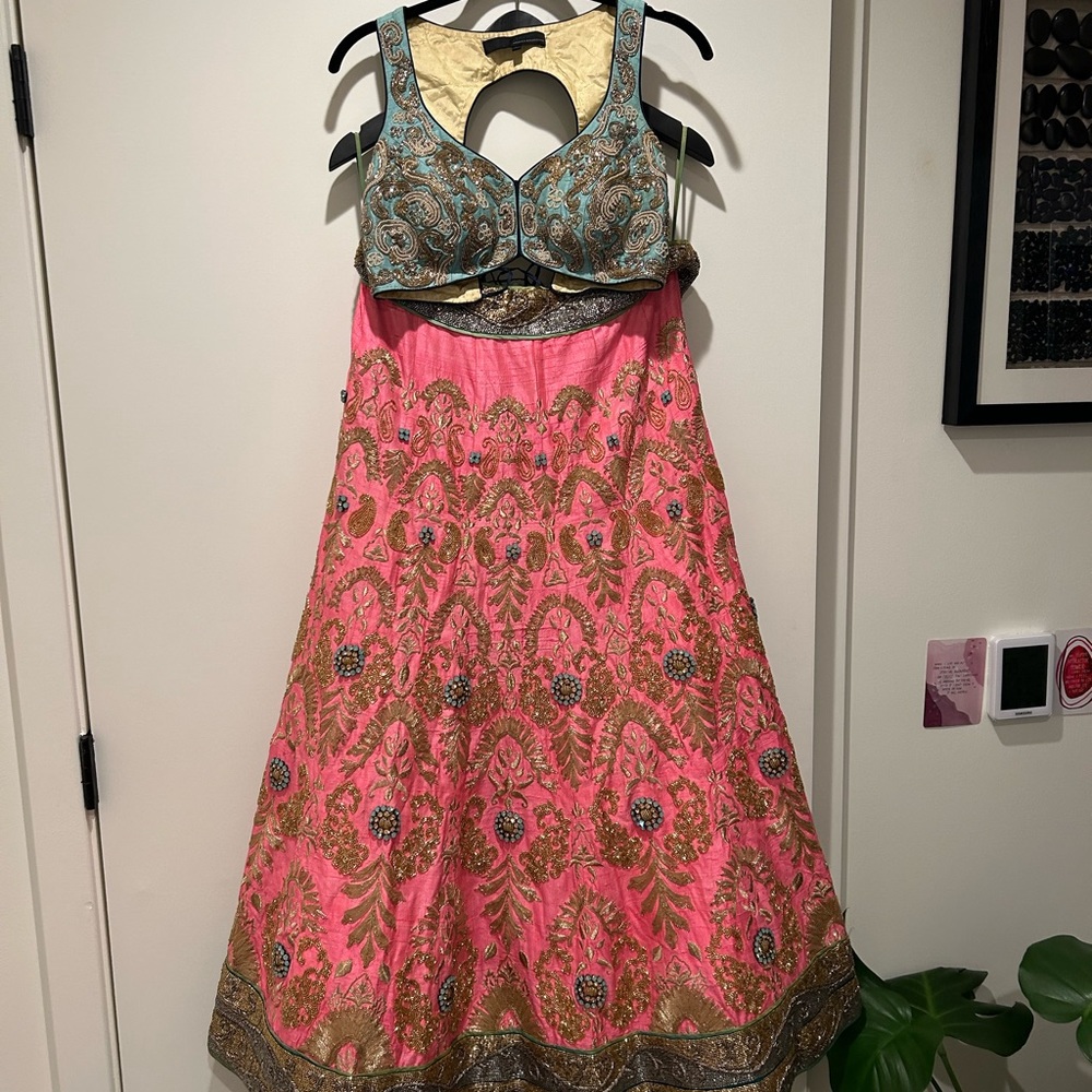 Eye catching Designer Jade Bombay collection Lehnga, reception wear.